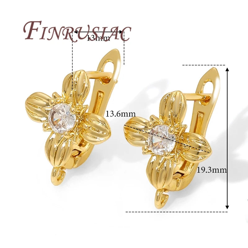 18K Gold Plated,Anti-Allergy Earring Hook Clasps,Supplies For Jewelry,Fasteners Earwires,Earrings Fixtures Accessories