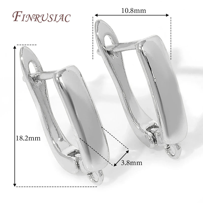 18K Gold Plated,Anti-Allergy Earring Hook Clasps,Supplies For Jewelry,Fasteners Earwires,Earrings Fixtures Accessories