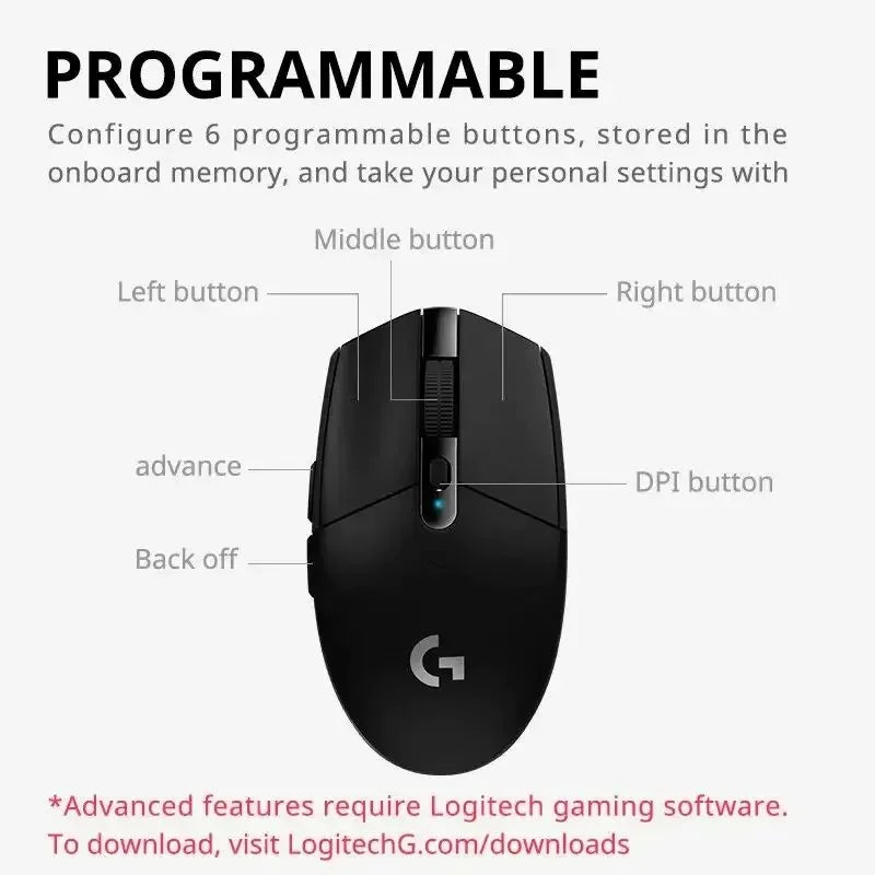 Logitech G304 Light Speed Wireless Mouse Gaming Portable Esports Peripheral Programmable Office Desktop Laptop Mouse LOL ﻿