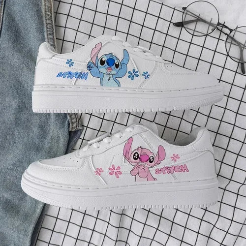 Disney Woman Stitch Minnie Mouse Mouse princess cute Casual shoes non-slip soft bottom sports shoes for girl gift