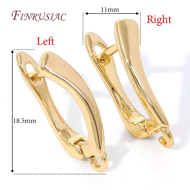 18K Gold Plated,Anti-Allergy Earring Hook Clasps,Supplies For Jewelry,Fasteners Earwires,Earrings Fixtures Accessories