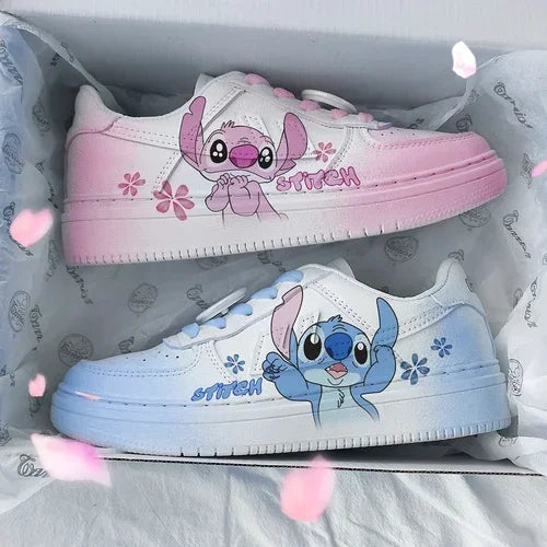 Disney Woman Stitch Minnie Mouse Mouse princess cute Casual shoes non-slip soft bottom sports shoes for girl gift