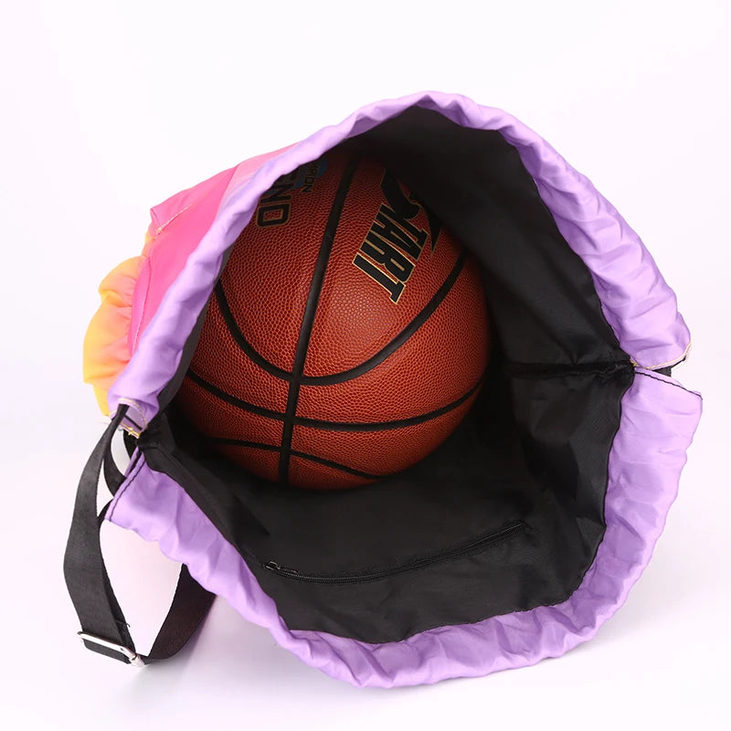 Bundle Pocket Backpack Waterproof Nylon Leisure Swimming Fitness Bag  Basketball  Soccer And Volleyball  Training Bag Sports ﻿