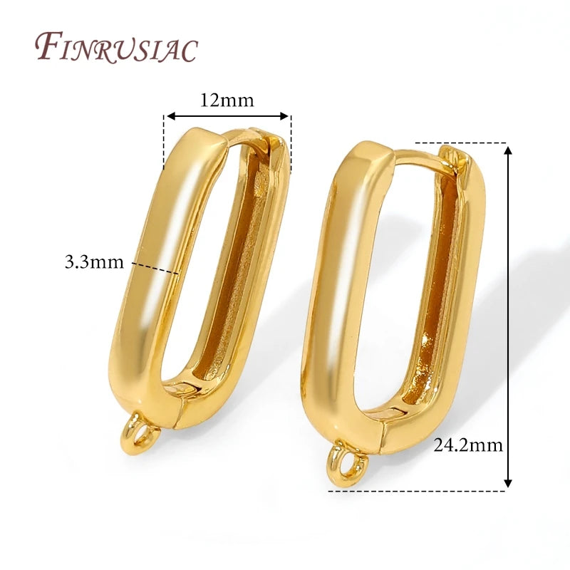 18K Gold Plated,Anti-Allergy Earring Hook Clasps,Supplies For Jewelry,Fasteners Earwires,Earrings Fixtures Accessories