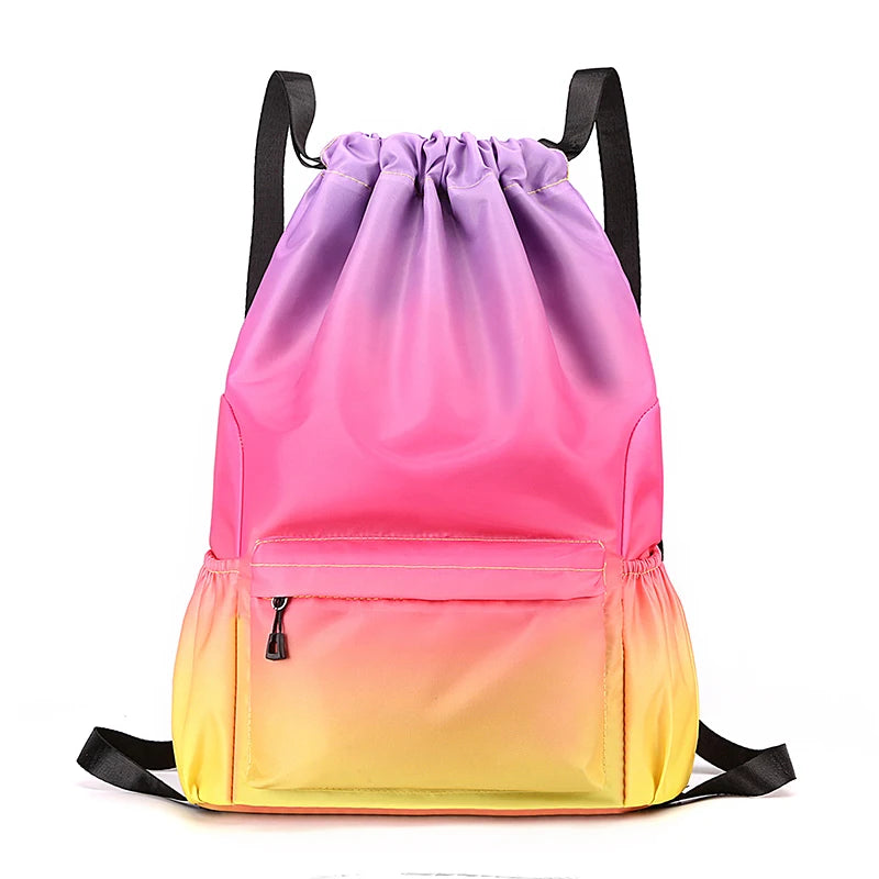 Bundle Pocket Backpack Waterproof Nylon Leisure Swimming Fitness Bag  Basketball  Soccer And Volleyball  Training Bag Sports ﻿