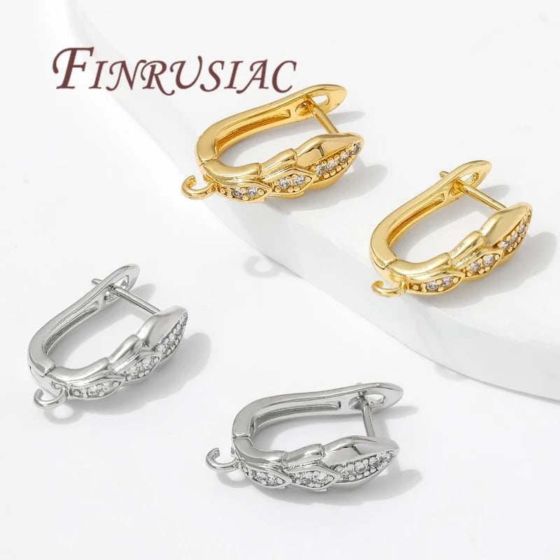 18K Gold Plated,Anti-Allergy Earring Hook Clasps,Supplies For Jewelry,Fasteners Earwires,Earrings Fixtures Accessories