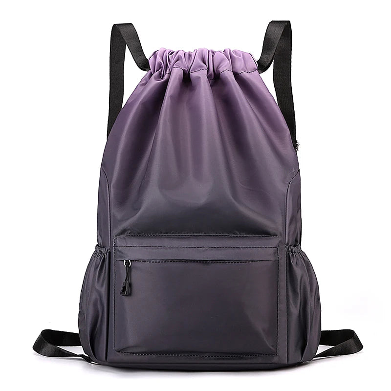 Bundle Pocket Backpack Waterproof Nylon Leisure Swimming Fitness Bag  Basketball  Soccer And Volleyball  Training Bag Sports ﻿