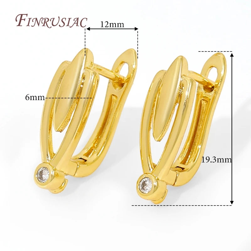 18K Gold Plated,Anti-Allergy Earring Hook Clasps,Supplies For Jewelry,Fasteners Earwires,Earrings Fixtures Accessories