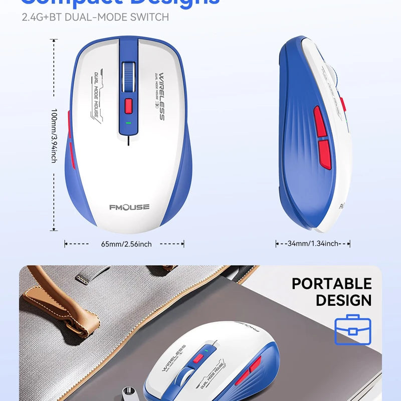 Xiaomi M303L Bluetooth Wireless Mouse 2.4G Dual Mode 1600 DPI Silent Tablet Notebook PC Office Portable Mouse For Android ios