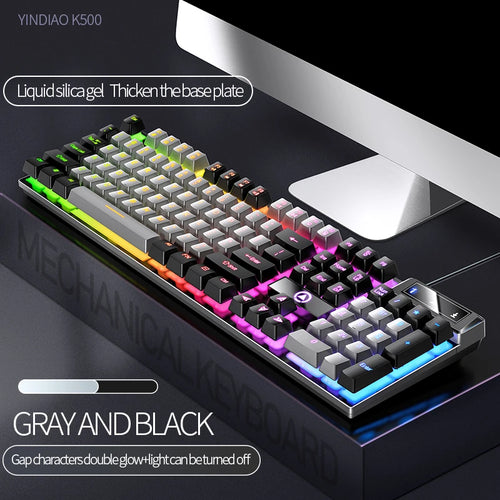 YINDIAO Keyboard Gaming Wired Laptop Desktops PC Computer Office