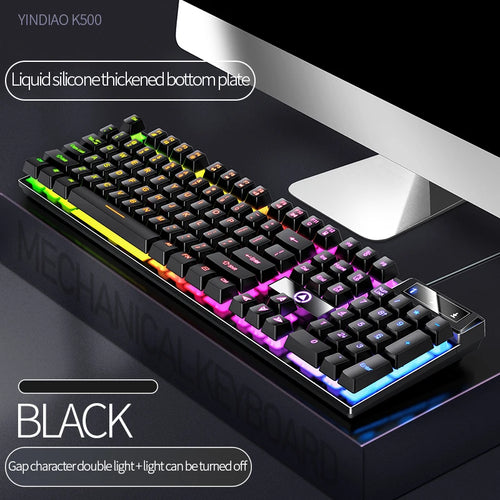 YINDIAO Keyboard Gaming Wired Laptop Desktops PC Computer Office
