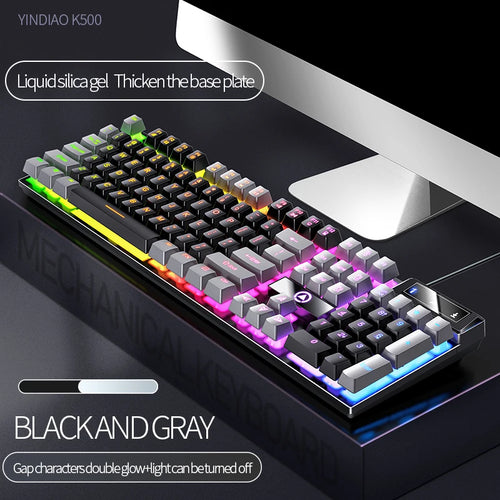 YINDIAO Keyboard Gaming Wired Laptop Desktops PC Computer Office
