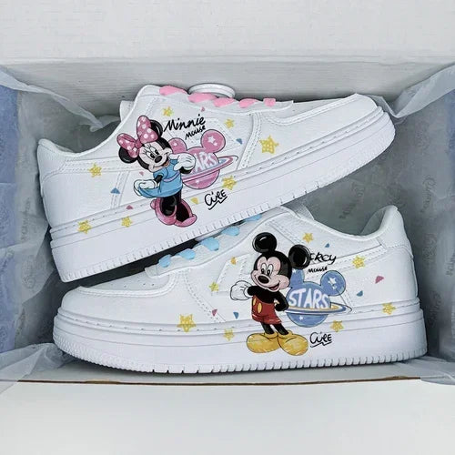 Disney Woman Stitch Minnie Mouse Mouse princess cute Casual shoes non-slip soft bottom sports shoes for girl gift