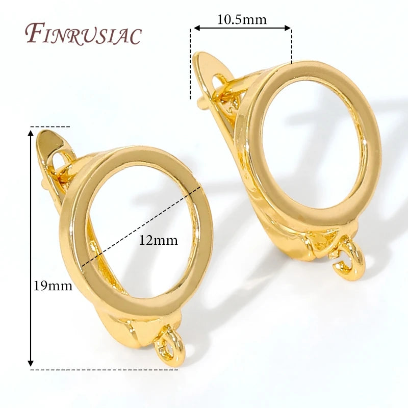 18K Gold Plated,Anti-Allergy Earring Hook Clasps,Supplies For Jewelry,Fasteners Earwires,Earrings Fixtures Accessories