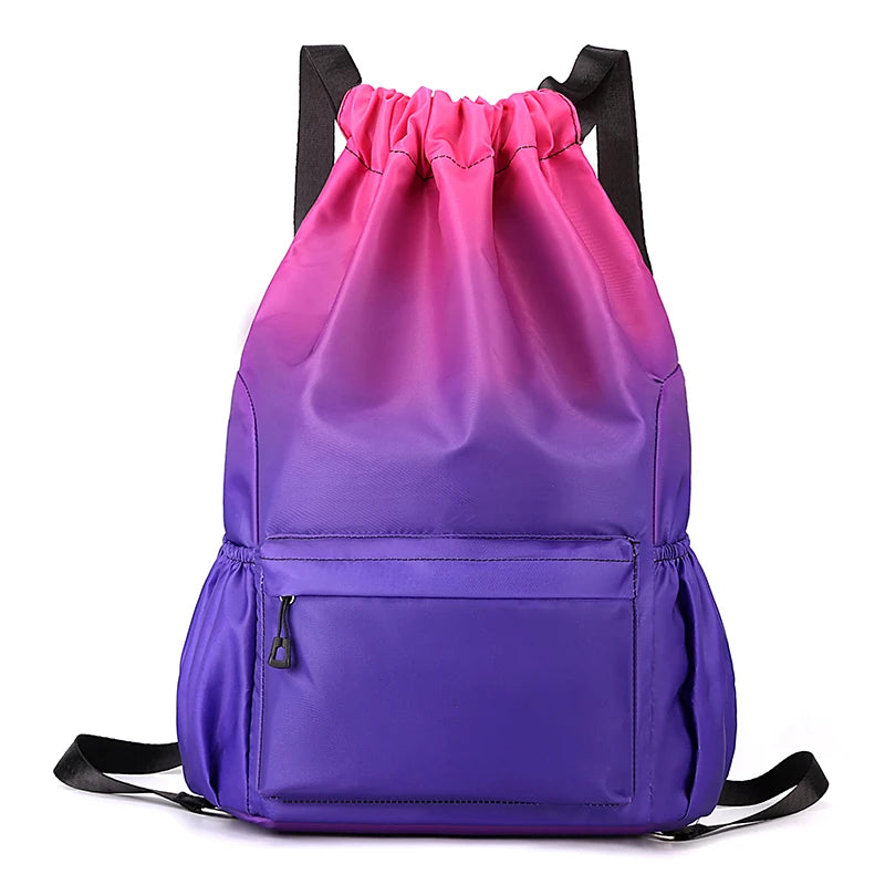 Bundle Pocket Backpack Waterproof Nylon Leisure Swimming Fitness Bag  Basketball  Soccer And Volleyball  Training Bag Sports ﻿