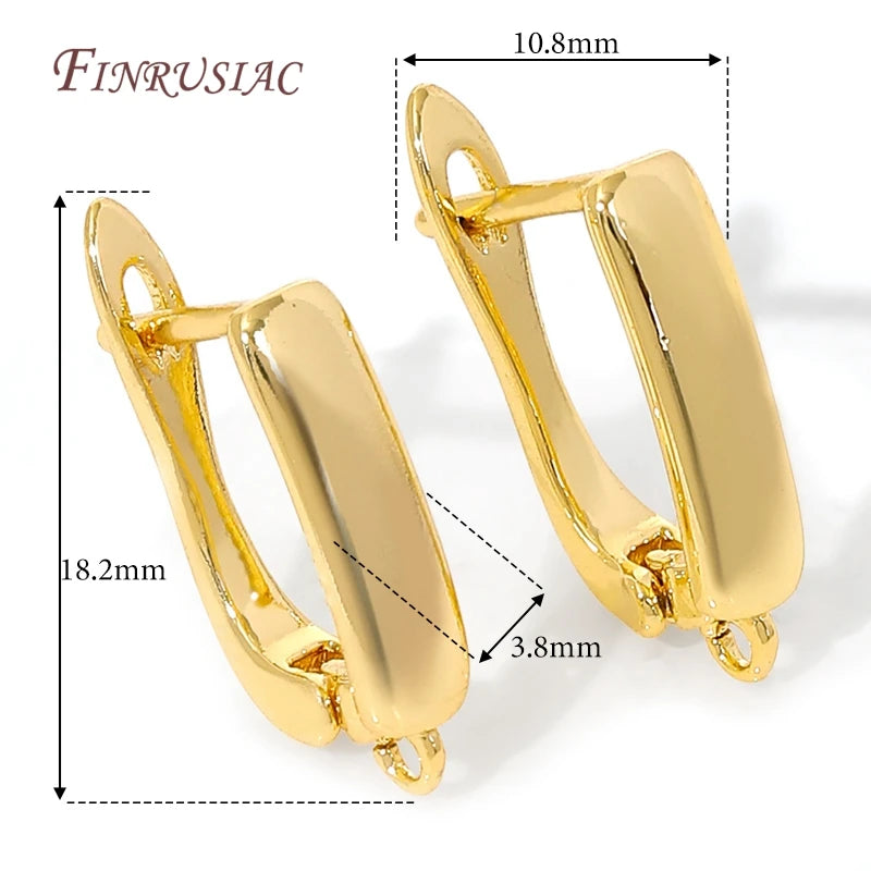 18K Gold Plated,Anti-Allergy Earring Hook Clasps,Supplies For Jewelry,Fasteners Earwires,Earrings Fixtures Accessories
