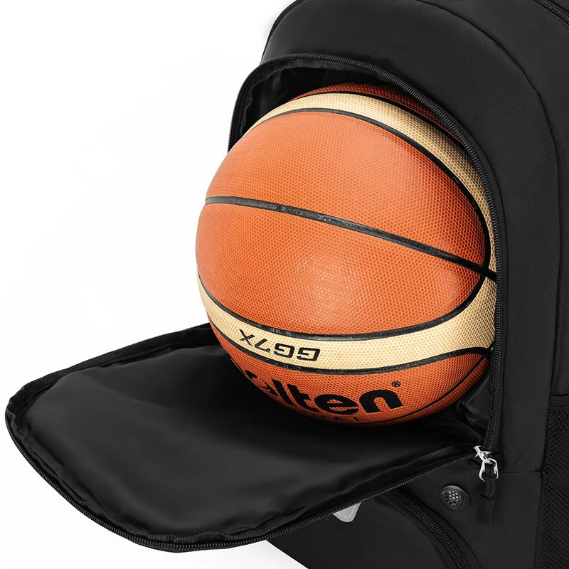 Big Basketball Backpack Men Travel Sports  Outdoor Nylon Backpack Youth Student Backpack  Football Bag With Shoe Pocket Backpack
