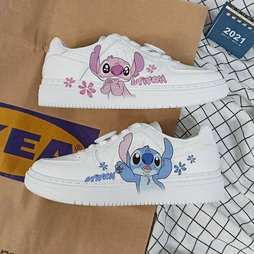 Disney Woman Stitch Minnie Mouse Mouse princess cute Casual shoes non-slip soft bottom sports shoes for girl gift