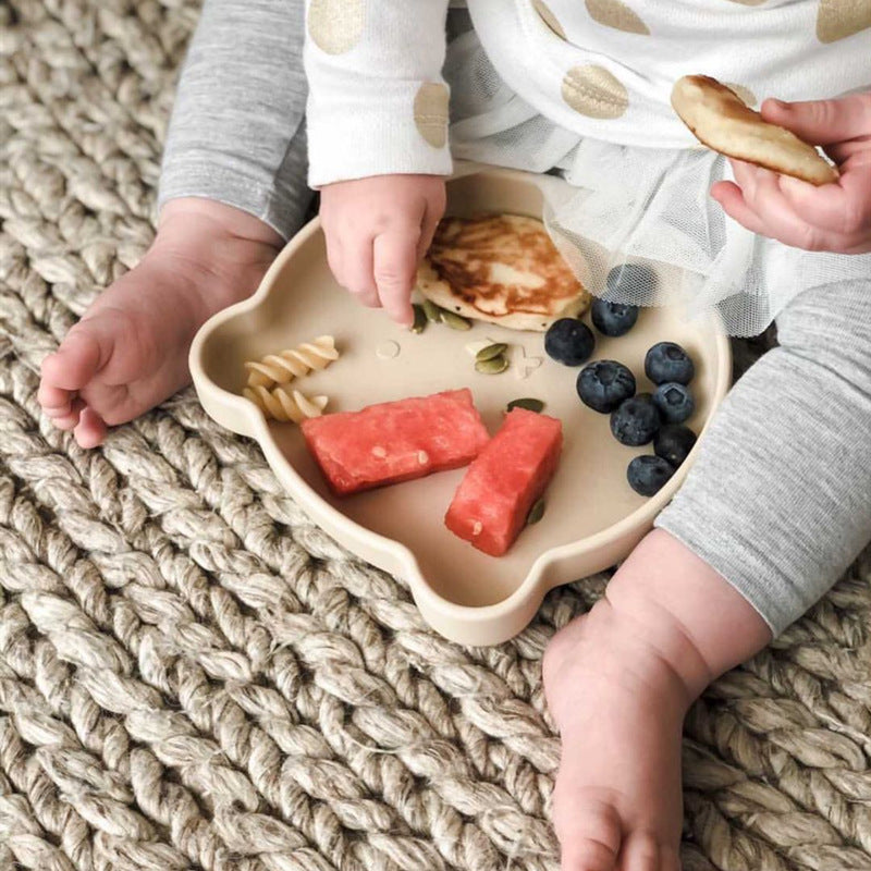 Food Supplement Tableware Set Silicone Spork Baby Products Bear