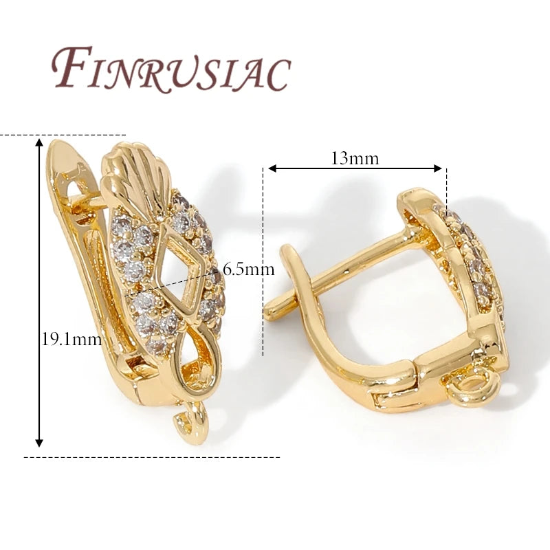 18K Gold Plated,Anti-Allergy Earring Hook Clasps,Supplies For Jewelry,Fasteners Earwires,Earrings Fixtures Accessories
