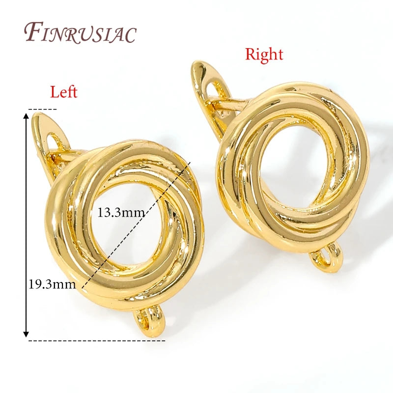 18K Gold Plated,Anti-Allergy Earring Hook Clasps,Supplies For Jewelry,Fasteners Earwires,Earrings Fixtures Accessories