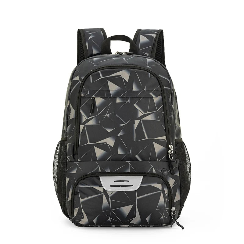 Big Basketball Backpack Men Travel Sports  Outdoor Nylon Backpack Youth Student Backpack  Football Bag With Shoe Pocket Backpack
